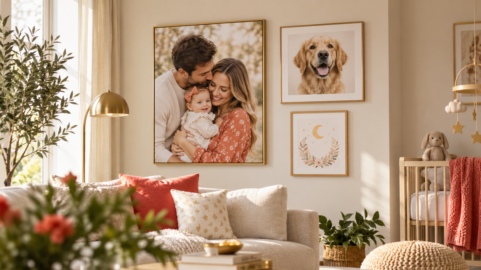 Framed personalised wall art gallery wall