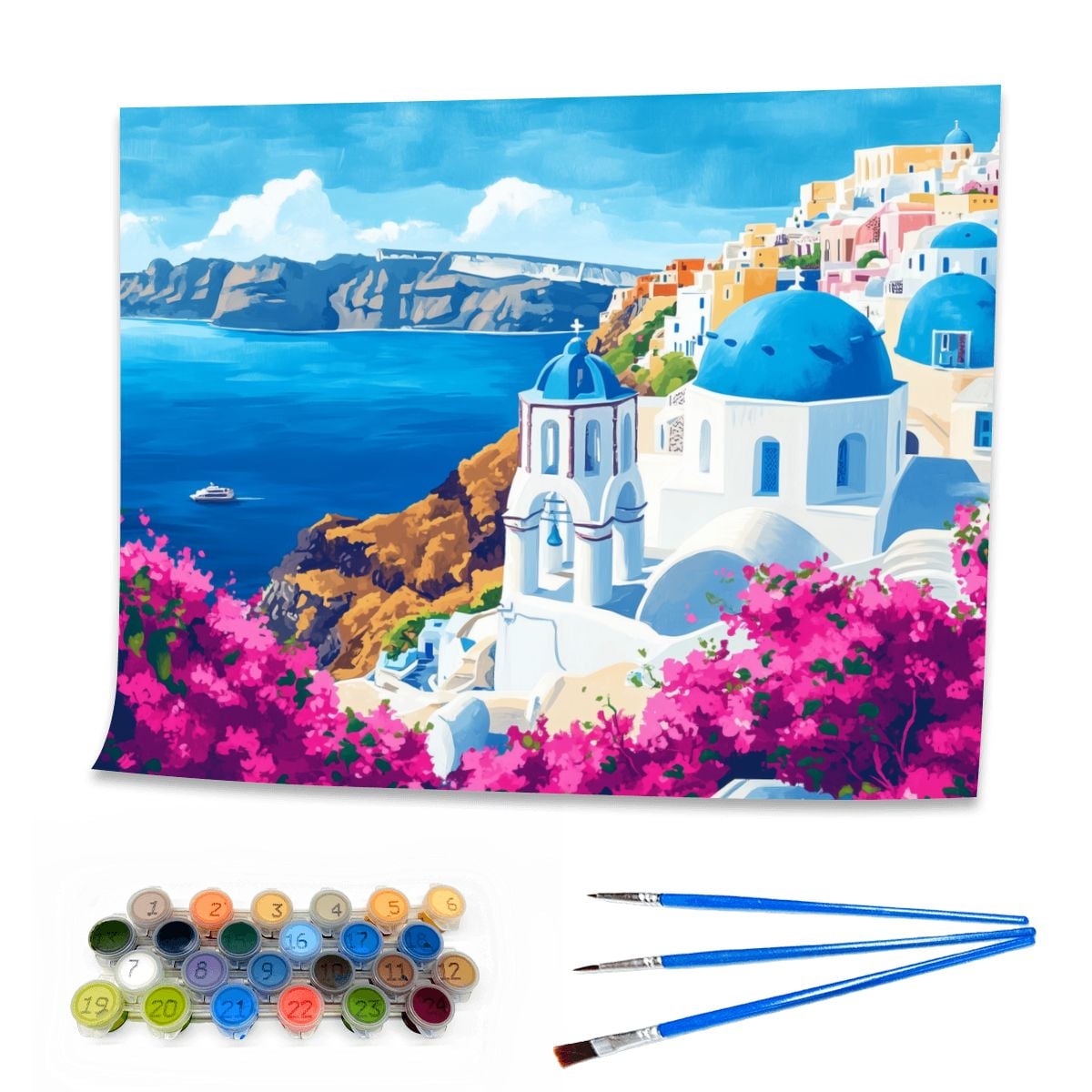 Santorini Dreams - Paint by Numbers Kit
