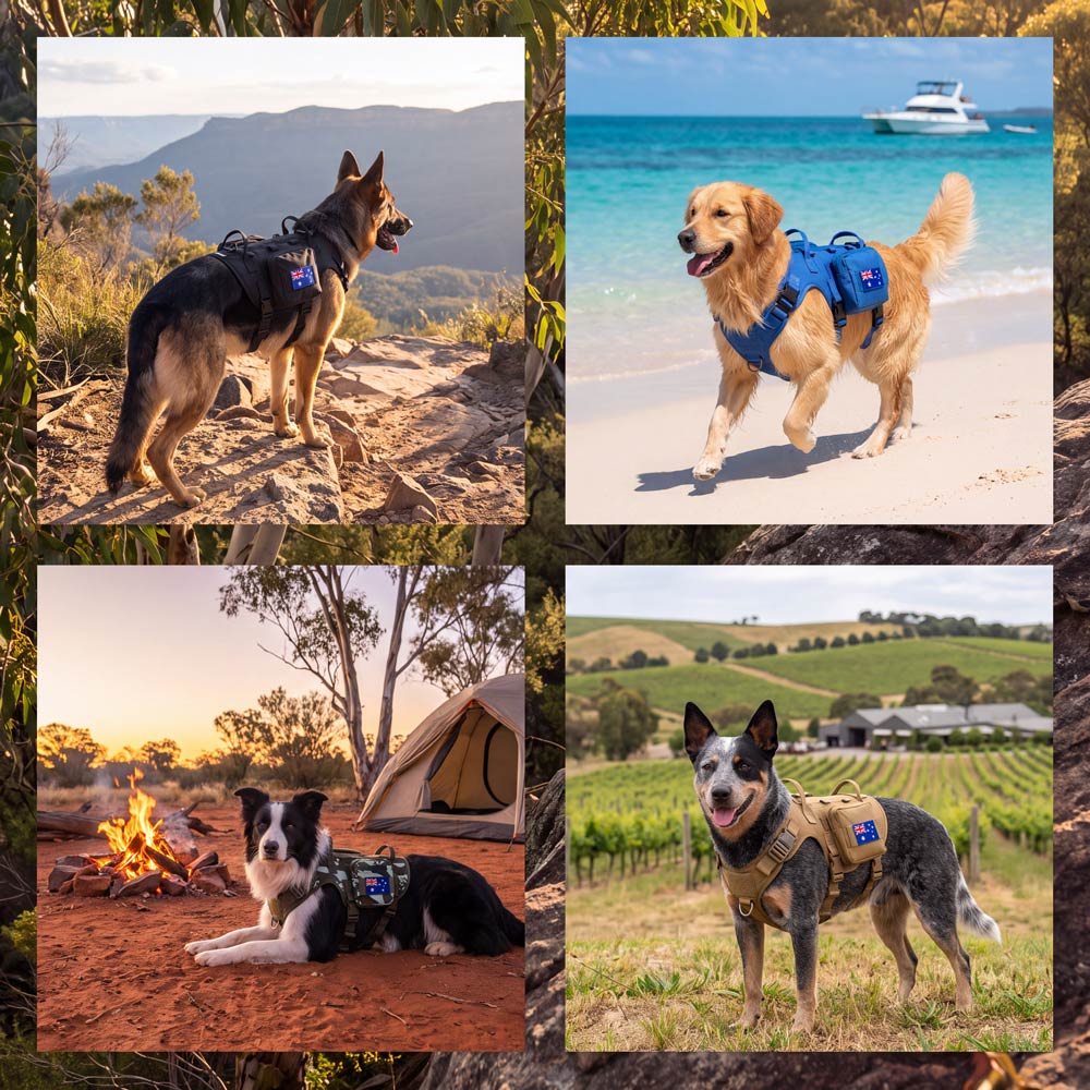Tactical Dog Harness - 5 Piece Set