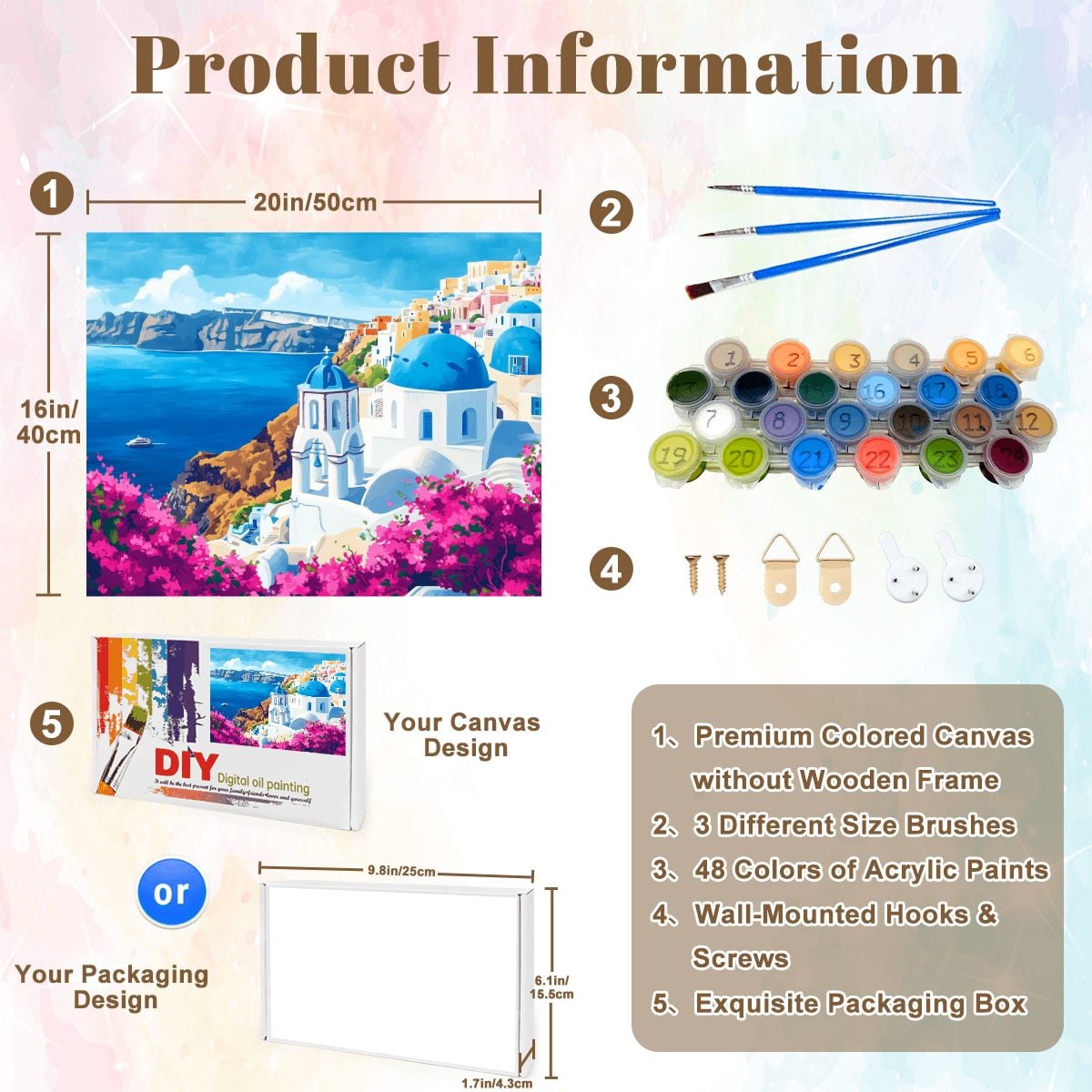 Santorini Dreams - Paint by Numbers Kit