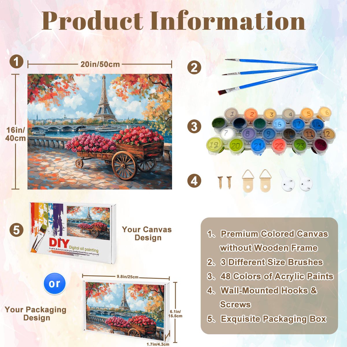 Parisian Petals - Paint by Numbers Kit
