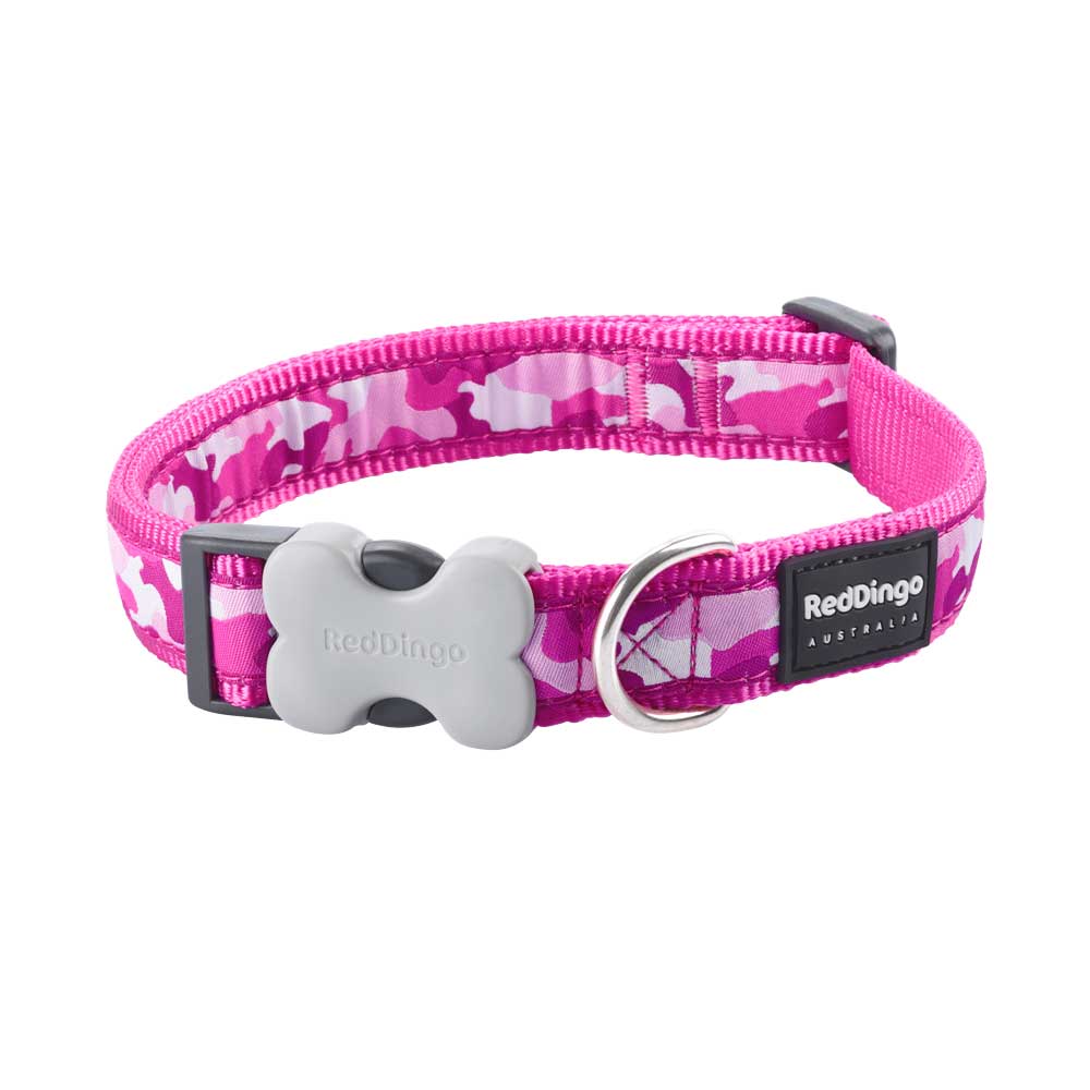 Dog Collar Camouflage Hot Pink