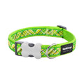 Dog Collar Flanno Lime Green
