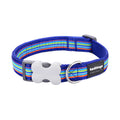Dog Collar Horizontal Stripes Navy