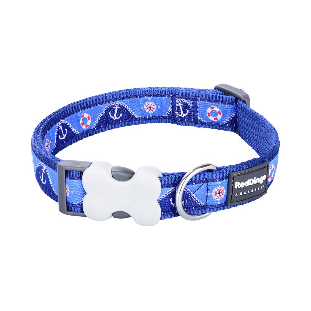 Dog Collar Nautical Navy