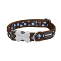 Dog Collar Blue Spots on Brown