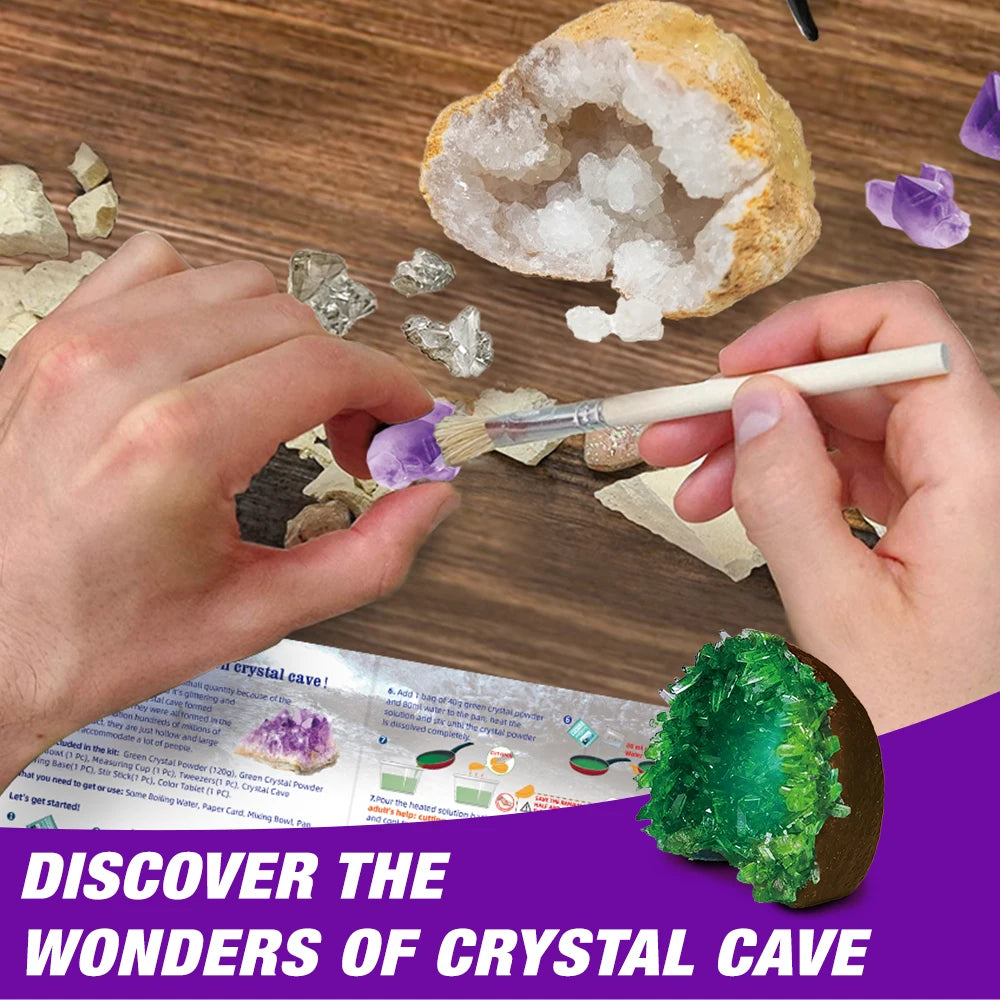 STEM Toys Crystal Geodes Adventure Knowledge Experiments Science Kit Birthday Gifts Ideas for 8+ Kids and Teens