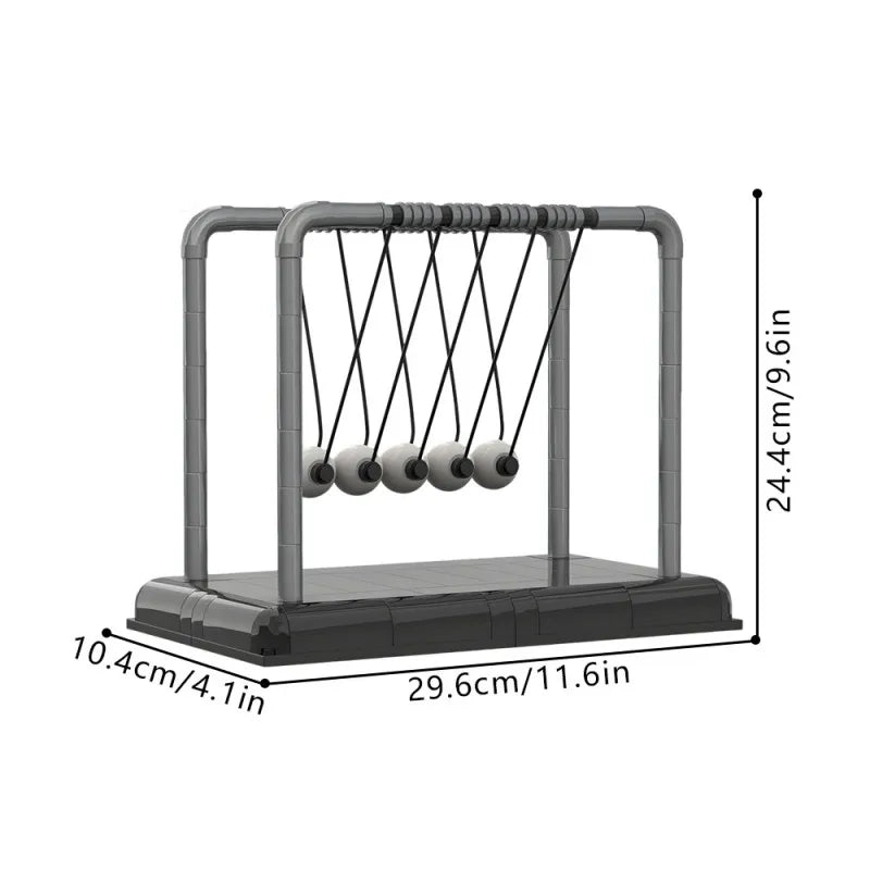 Funbuild MOC-247139 Physics Science Newton's Cradle Mechanics Building Blocks Model