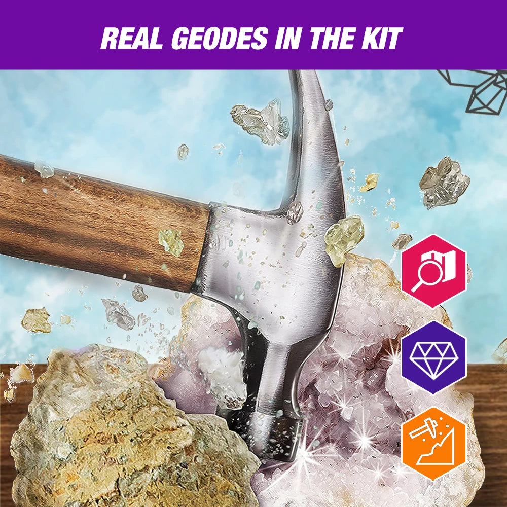STEM Toys Crystal Geodes Adventure Knowledge Experiments Science Kit Birthday Gifts Ideas for 8+ Kids and Teens