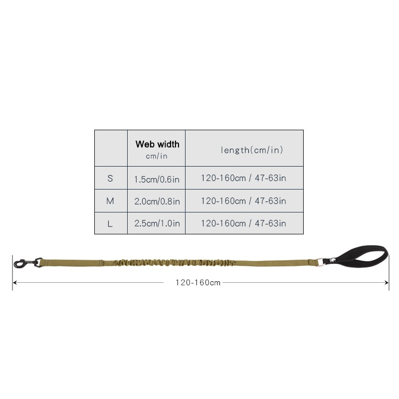 Bungee Dog Leash With Soft Padded Handle