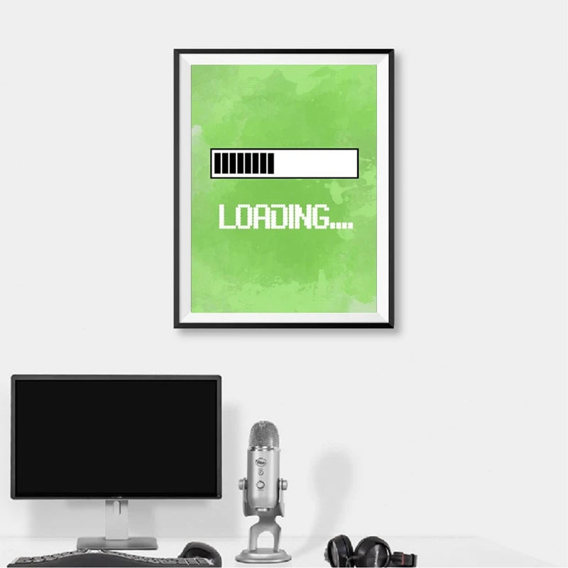 Video Game Wall Art Canvas Posters Prints Gaming Room Decor , Video Game Party Art Painting Pictures Boys Room Wall Decoration