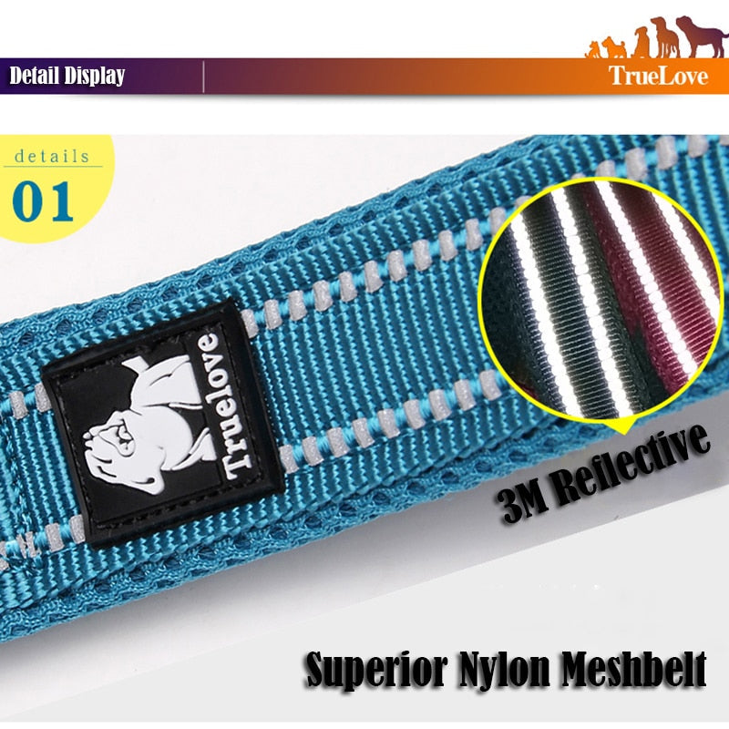 Dog Leash Soft Padded Strong Reflective Nylon 110cm