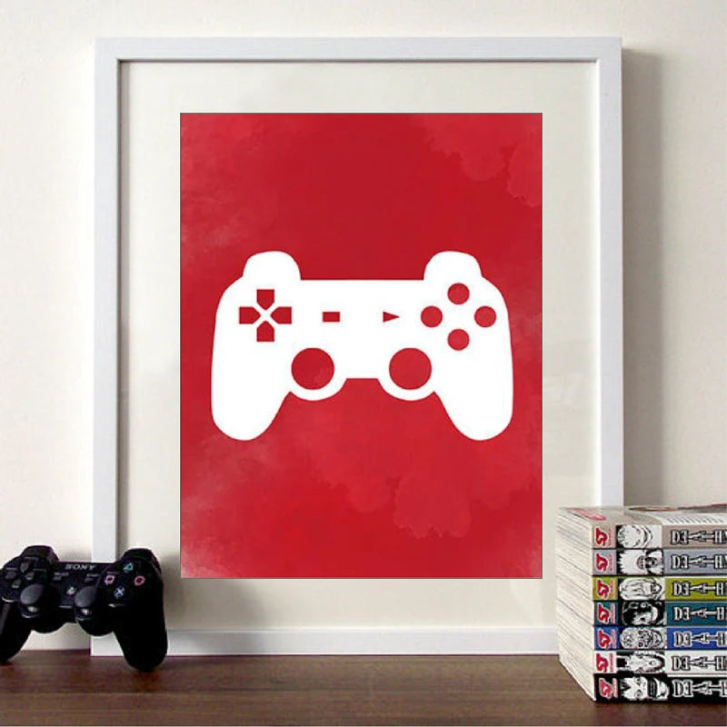 Video Game Wall Art Canvas Posters Prints Gaming Room Decor , Video Game Party Art Painting Pictures Boys Room Wall Decoration
