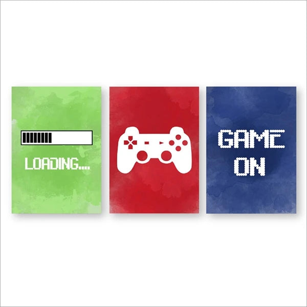 Video Game Wall Art Canvas Posters Prints Gaming Room Decor , Video Game Party Art Painting Pictures Boys Room Wall Decoration