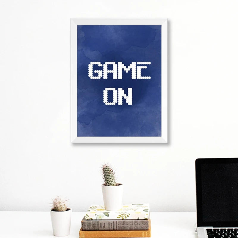 Video Game Wall Art Canvas Posters Prints Gaming Room Decor , Video Game Party Art Painting Pictures Boys Room Wall Decoration