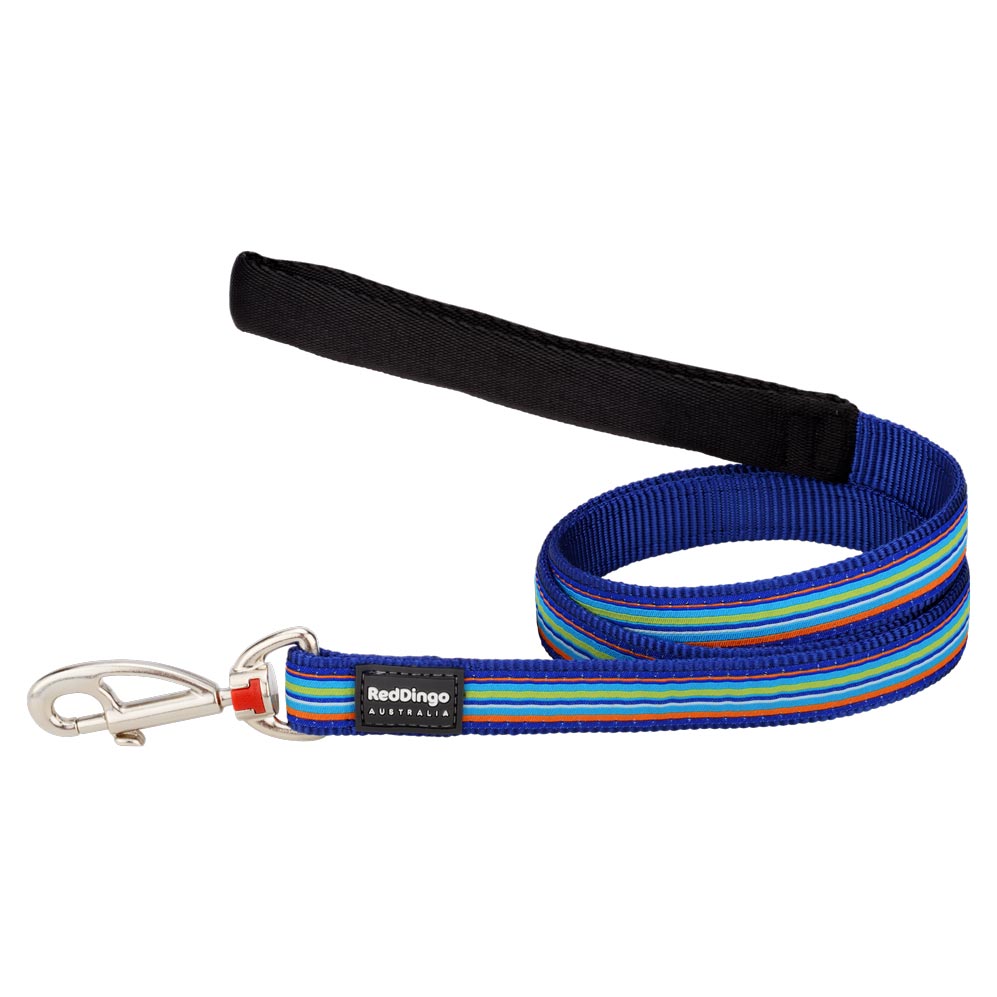 Dog Lead Horizontal Stripes Navy