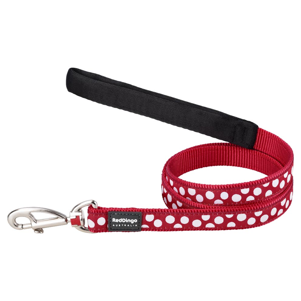 Dog Lead White Spots on Red