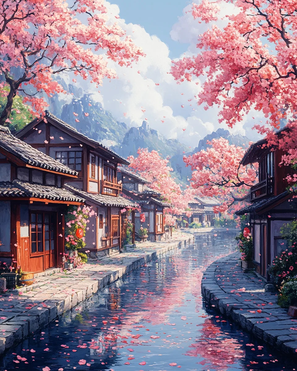 Genie Canvas - Diy Paint By Number For Adults Kits Mountain Acrylic Picture By Numbers Landscape Creative Hobby For Home Decor