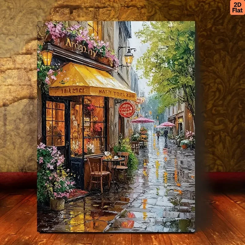 French Café - Paint by Numbers Kit for Adults