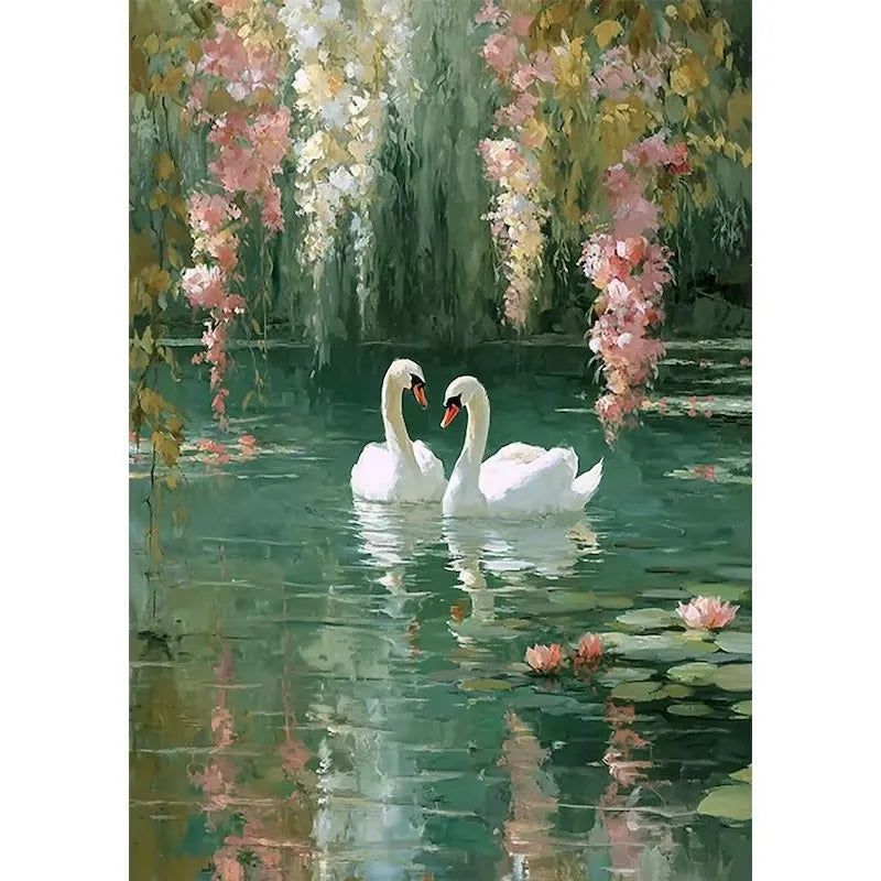 Genie Canvas - Paint By Number Scenery DIY Pictures By Numbers Night Kits Hand Painted Painting Art Drawing On Canvas Gift Home Decor