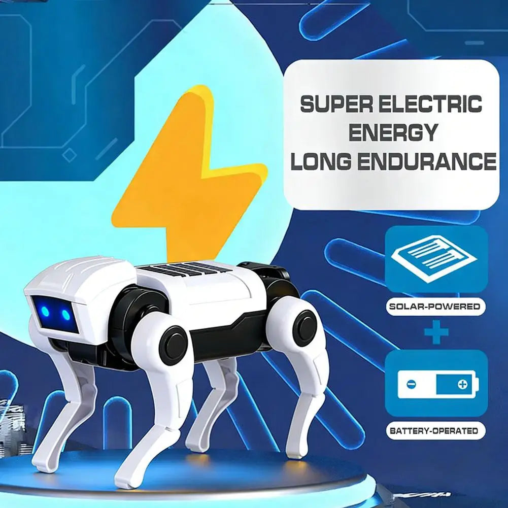 Kids DIY Assembly Electric Bionic Robot Dog Quadruped Mechanical Toy Educational Science Experiment Stem Kit