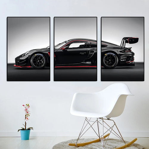 Vintage Racing Car Poster Wall Art, Set of 3 – photo 2