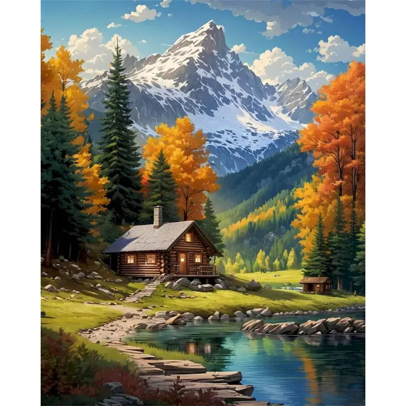 Genie Canvas - PhotoCustom City Oil Painting By Numbers Scenery Adults DIY Kits Paint By Numbers On Canvas Landscape Frameless Home Decoration