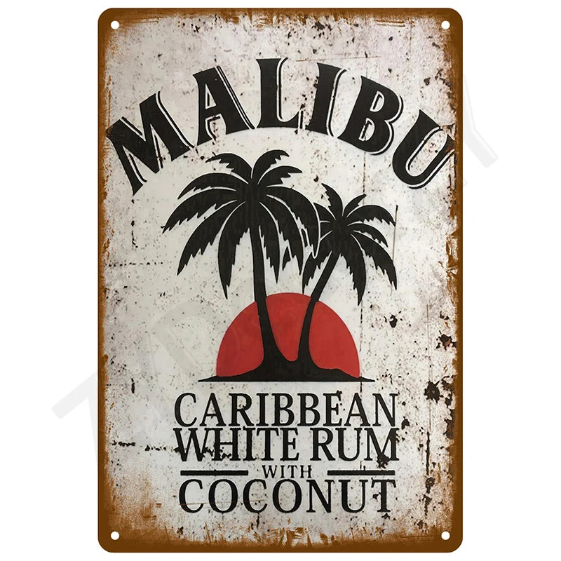 Retro Wall Art Mural Outdoor House Bathroom Home Room Decorations Decor Vintage Metal Signs Plates Tin Sign Posters Man Cave Bar