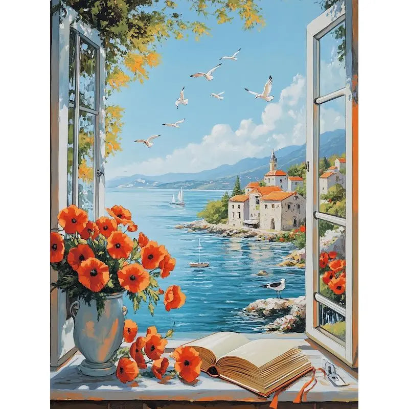 Genie Canvas Door Landscape DIY Paint by Numbers Kit