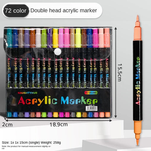 72pc Dual-Tip Acrylic Paint Marker Set