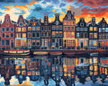 Genie Canvas - Landscape Architecture Number Painting ,Diy Painting Kit For Adults Paint By Numbers Canvas Acrylic Painting Decorative Paintin