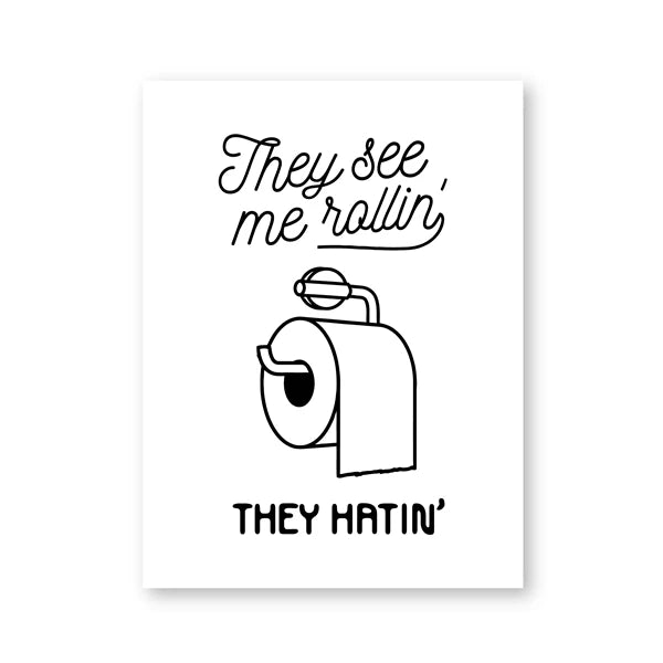 Funny Bathroom Wall Art Prints Black and White Minimalist Toilet Posters Canvas Painting Bathroom Wall Decoration Pictures