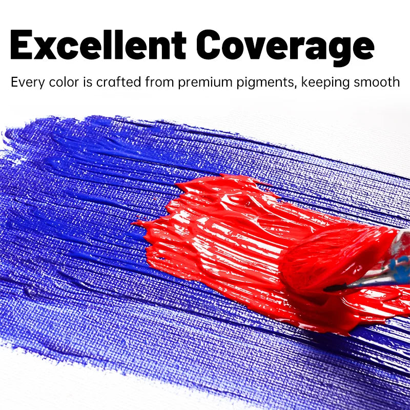 12 Acrylic Paint Set Colors 5ml/0.17oz,Water-Proof Portable Art Rich Pigments for DlY Craft,Drawing,Painting,Canvas, Rock