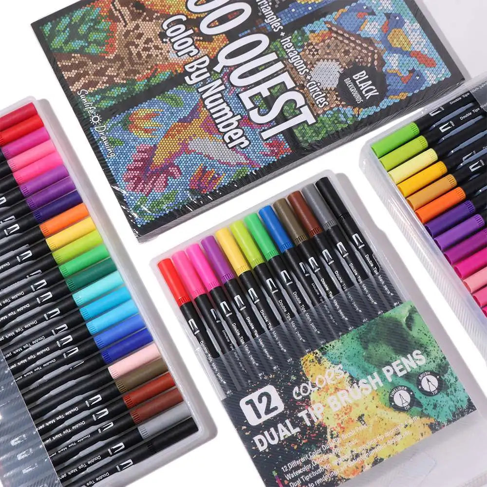 Cartoon Activity Color Painting Book Educational DIY Paint By Numbers Digital Filling Create Stunning Artworks