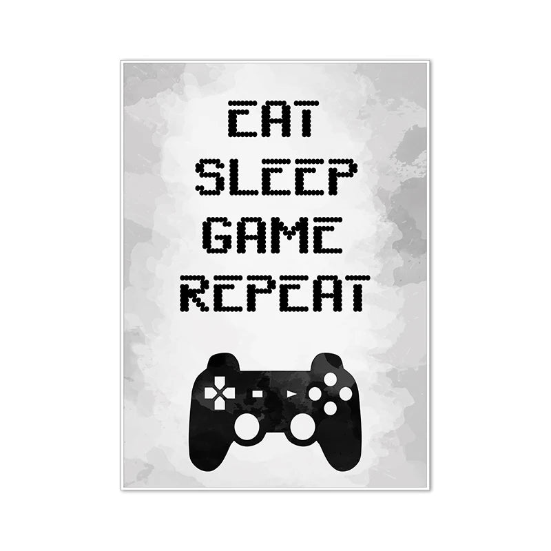 Video Game Wall Art Canvas Posters Prints Gaming Room Decor , Video Game Party Art Painting Pictures Boys Room Wall Decoration
