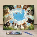 A Group of Cats (11) - Painting By Numbers Acrylic Paint Canvas Dropshipping Portrait Family Children Photo Christmas Gifts