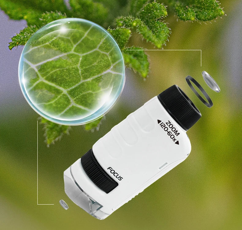 60-120x Pocket Microscope