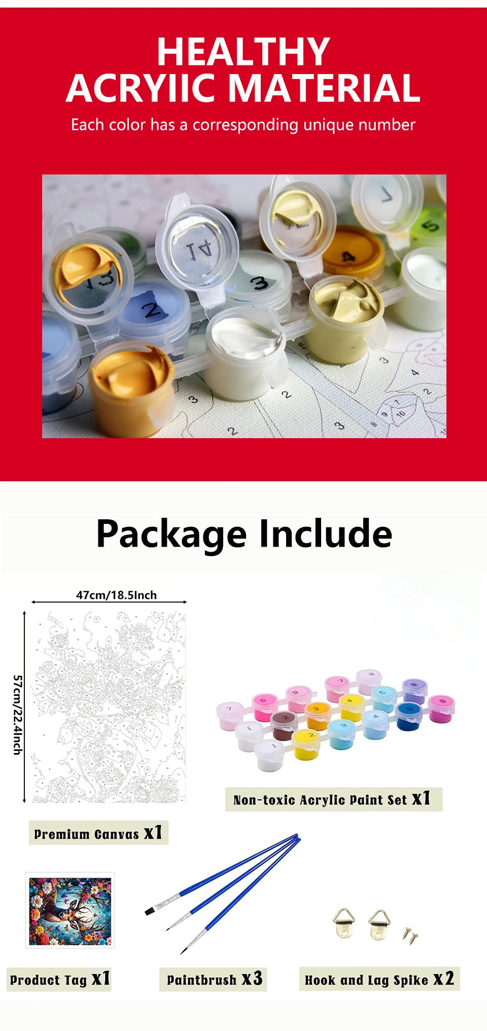 Genie Canvas - Landscape Architecture Number Painting ,Diy Painting Kit For Adults Paint By Numbers Canvas Acrylic Painting Decorative Paintin