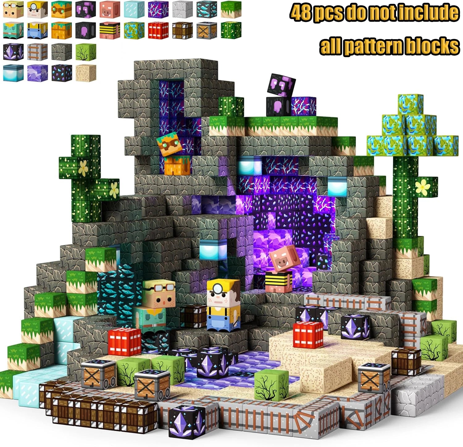 Magnetic Building Blocks - Mine Craft World - Lava