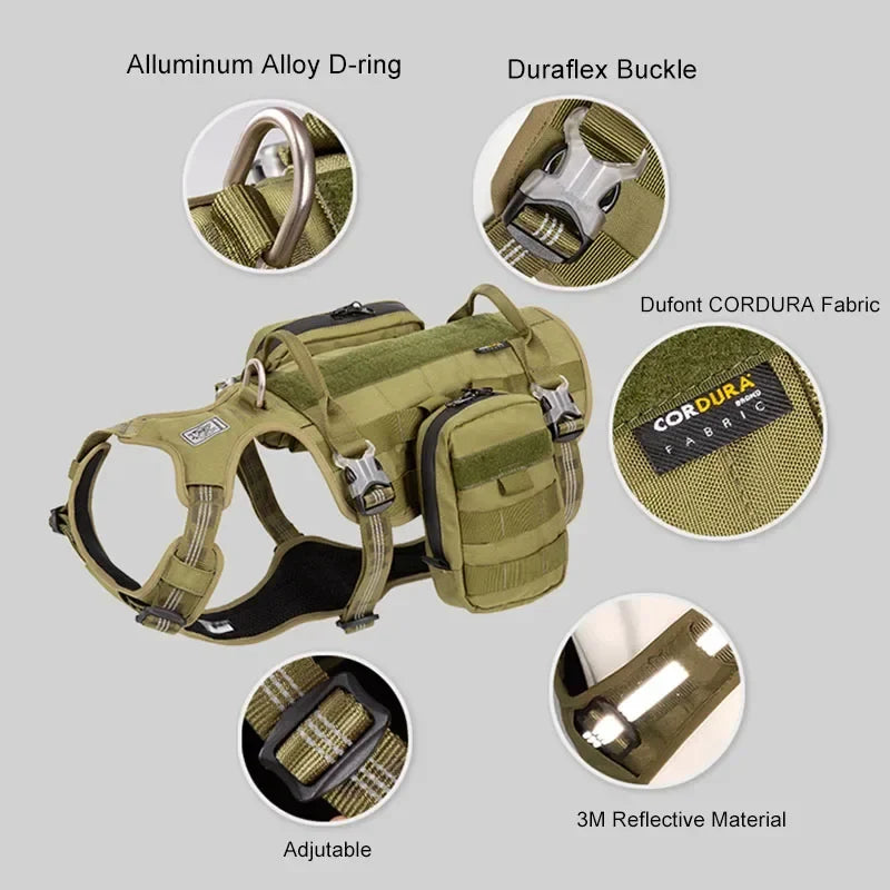 High Performance Dog Harness Tactical Military Training v2