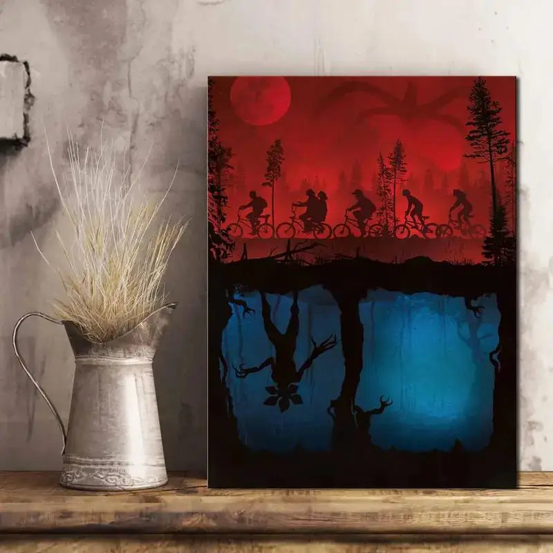 1pc Wall Art Canvas Paintings  Upside Down Monsters Oil Painting On Canvas Wall Art  Artwork Painting Home Wall Decor No Frame