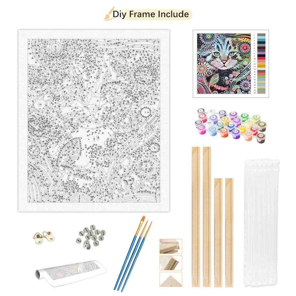 RUOPOTY Diy Paint By Number For Adults Kits Mountain Acrylic Picture By Numbers Landscape Creative Hobby For Home Decor
