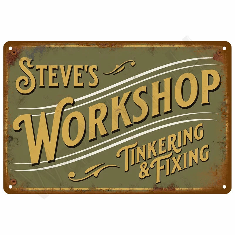 Retro Metal Sign Wall Art Mural Aesthetic Room Home Decor Items Poster Vintage Metal Plate Garage Decoration Tin Sign Plates Bar