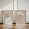 Abstract Blue Cloud Wall Art Poster Minimalist Sky Maximum Compromise Canvas Printmaking for Modern Living Room Home Decor Gifts