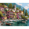 Landscape - Paint By Numbers Handiwork Art Picture On Numbers  - 40x50cm Town - Crafts Gift Gift Picture With Numbers