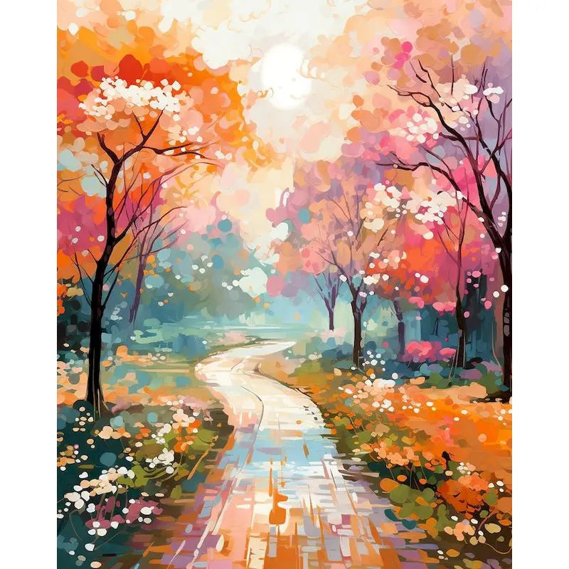 Genie Canvas - PhotoCustom City Oil Painting By Numbers Scenery Adults DIY Kits Paint By Numbers On Canvas Landscape Frameless Home Decoration