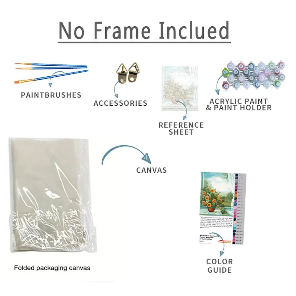Genie Canvas - PhotoCustom City Oil Painting By Numbers Scenery Adults DIY Kits Paint By Numbers On Canvas Landscape Frameless Home Decoration