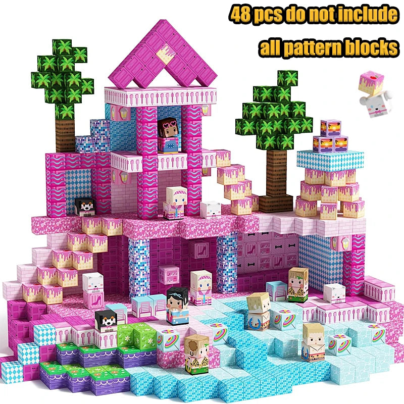 Magnetic Building Blocks - Mine Craft World - Cave