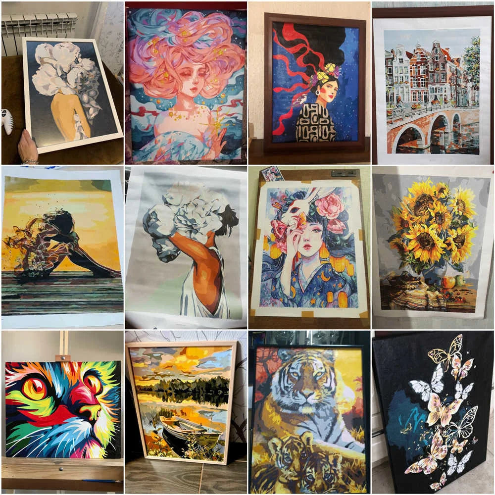 Genie Canvas -  Custom - Paint By Numbers Custom Photo HandPainted Kits Creative Hobby Oil Painting Private Livingroom Decoration Unique Gift