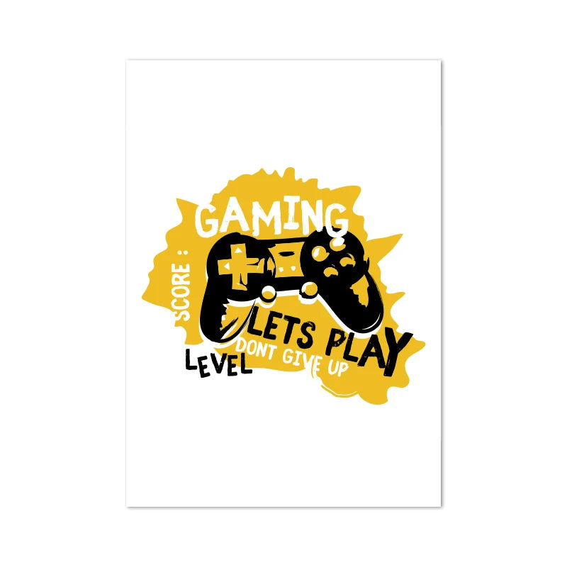 Video Game Wall Art Canvas Posters Prints Gaming Room Decor , Video Game Party Art Painting Pictures Boys Room Wall Decoration